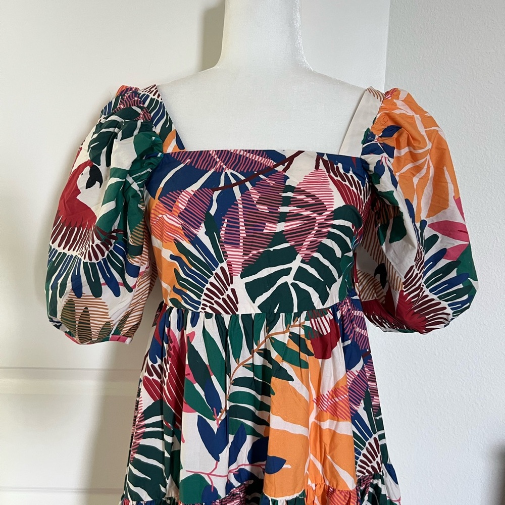 NWT Farm Rio Macaw Midi Dress Small - Picture 5 of 12